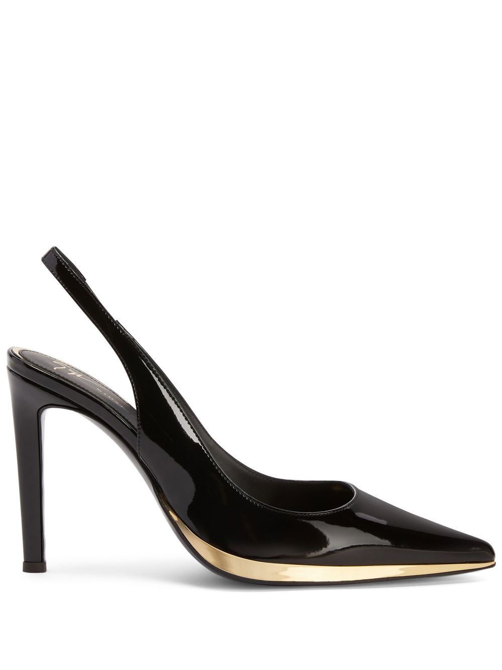 Giuseppe Zanotti 裹踝皮质高跟鞋 - 黑色
