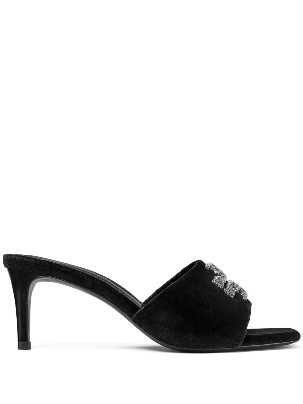 Tory Burch Eleanor 密镶中跟穆勒鞋（6.5厘米） - 黑色
