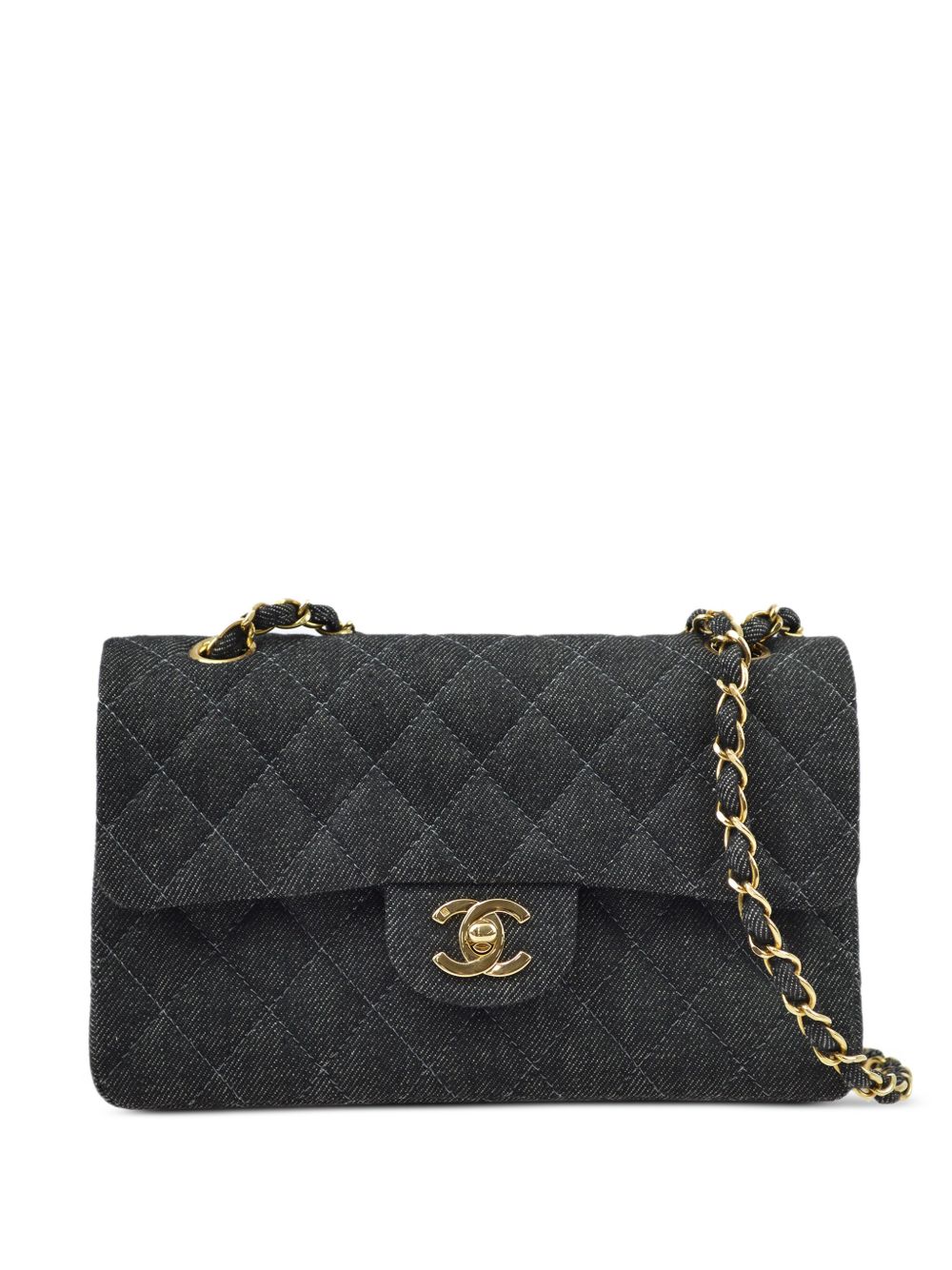 CHANEL Pre-Owned Double Flap 小号单肩包（1998年典藏款） - 黑色