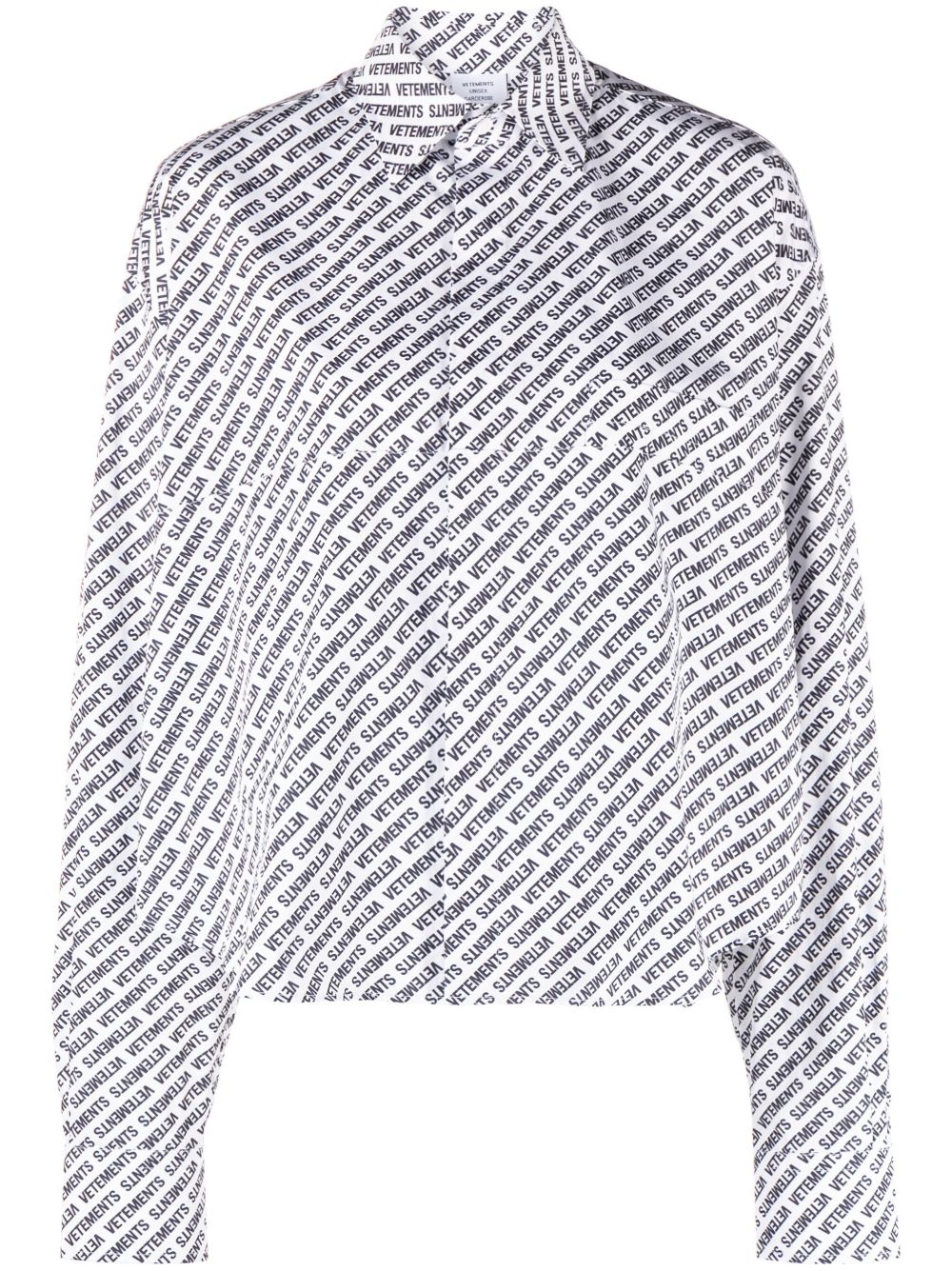 VETEMENTS logo印花府绸衬衫 - 白色