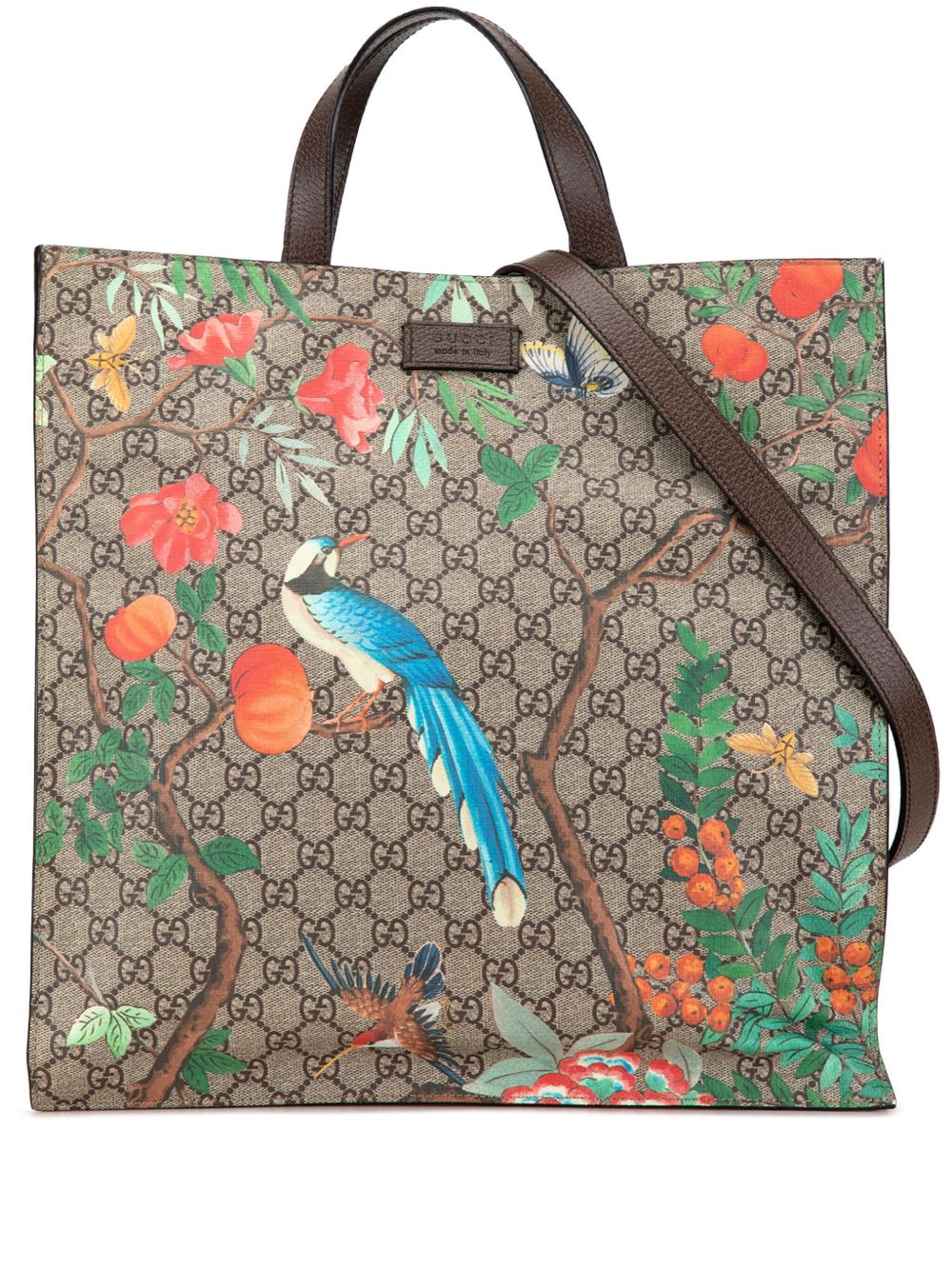 Gucci Pre-Owned GG Supreme Tian 斜挎包（2000-2015年典藏款） - 褐色
