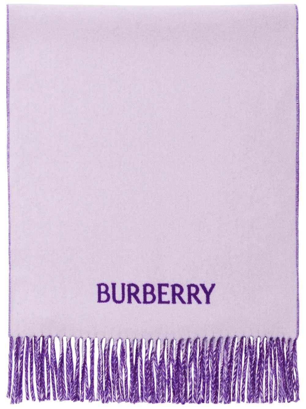 Burberry Equestrian Knight 羊绒围巾 - 紫色