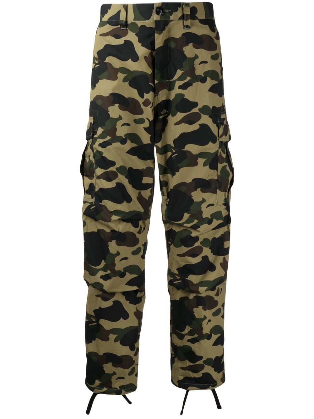 A BATHING APE® 迷彩印花棉工装裤 - 绿色