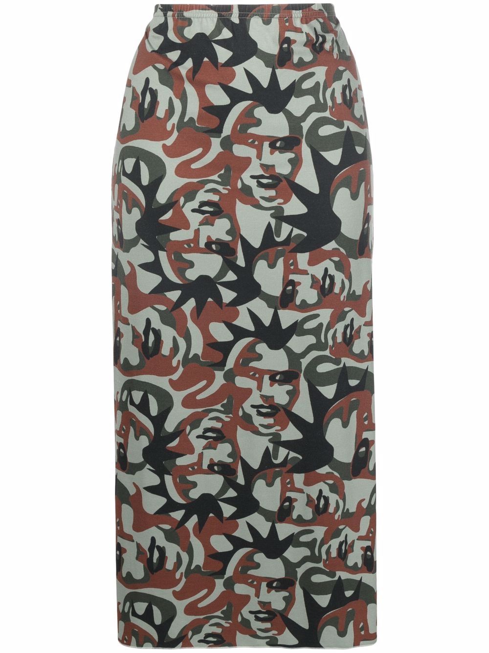Jean Paul Gaultier Pre-Owned JPG Camo 印花半身裙（1990年代典藏款） - 绿色