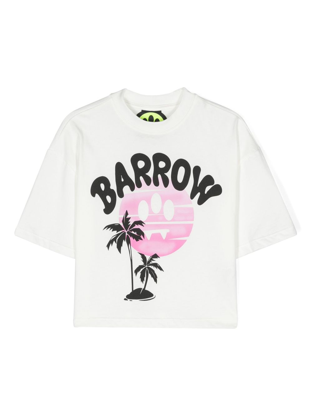 Barrow kids 图案印花棉T恤 - 白色