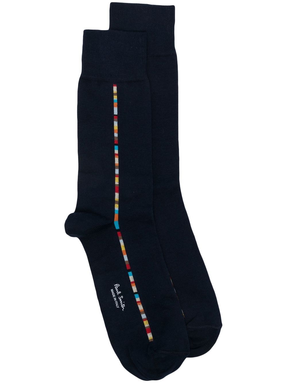 Paul Smith logo印花细节针织袜 - 蓝色