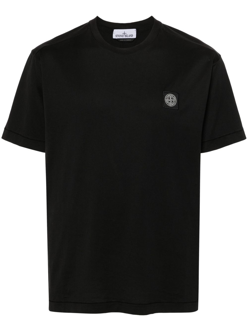 Stone Island 罗盘贴花棉T恤 - 黑色