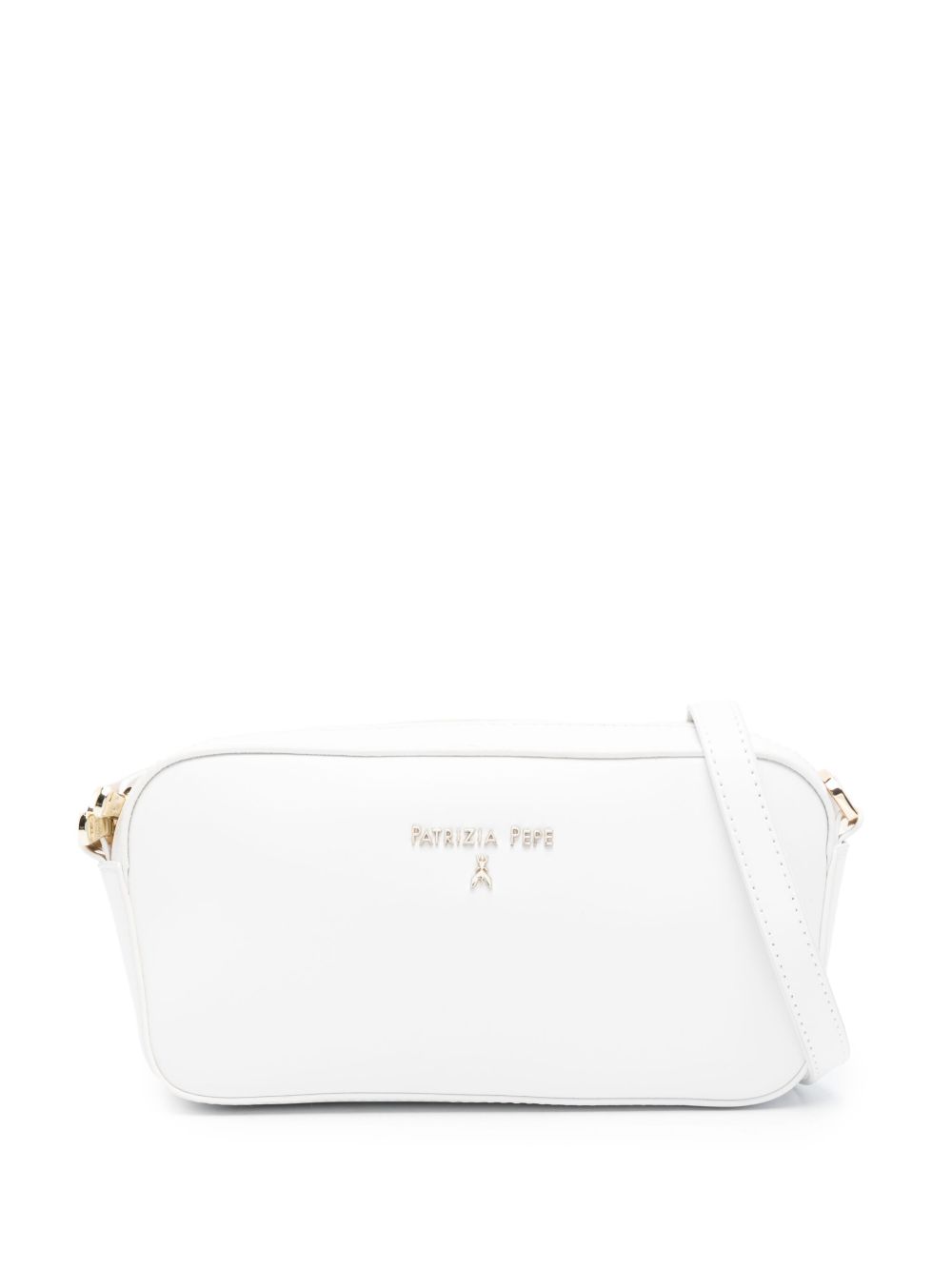 Patrizia Pepe Graphic Case 皮质小号斜挎包 - 白色