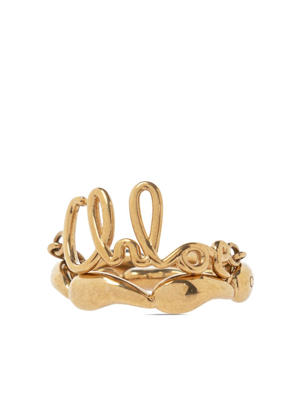 Chloé Chloé Iconic 双环戒指 - 金色