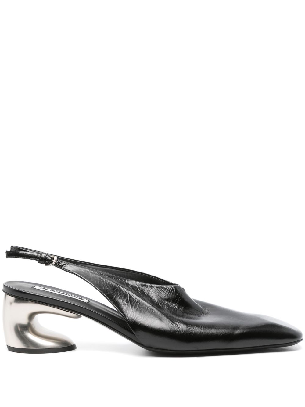 Jil Sander 裹踝高跟鞋 - 黑色