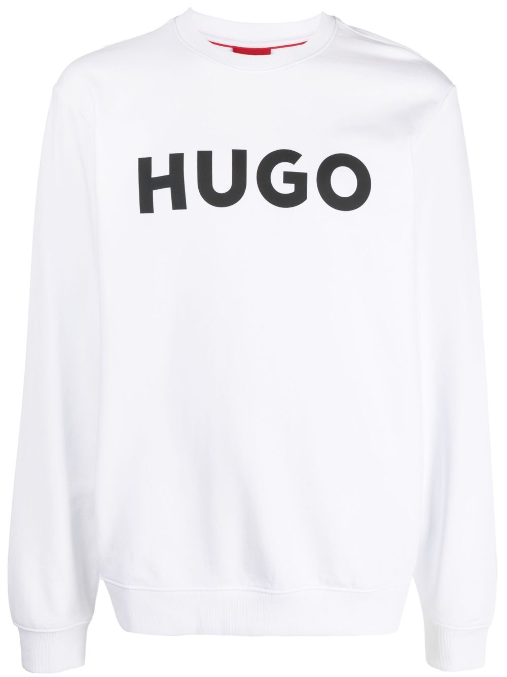 HUGO logo印花棉卫衣 - 白色