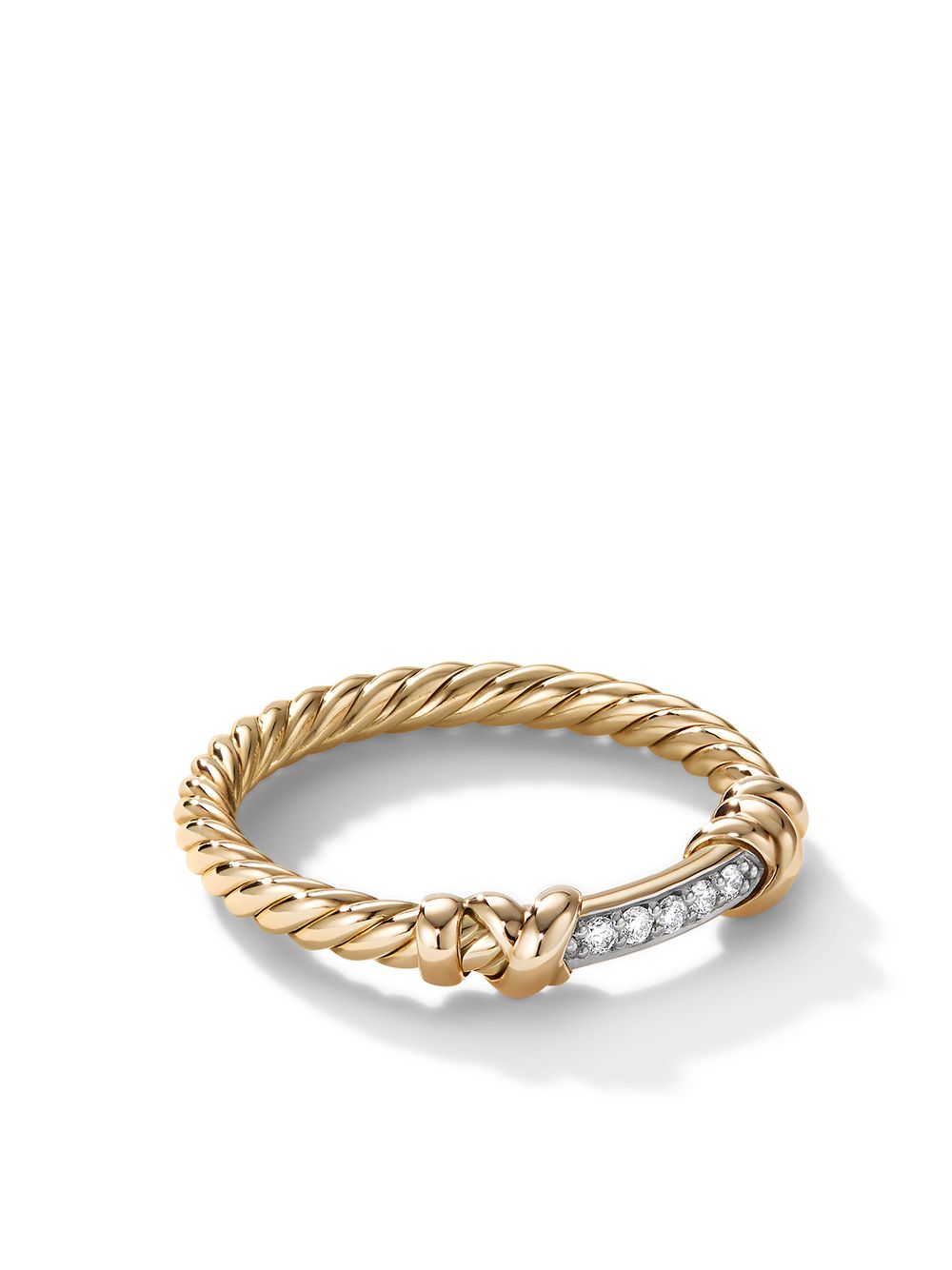 David Yurman 18K黄金 Petite Helena Wrap 钻石戒指 - 金色