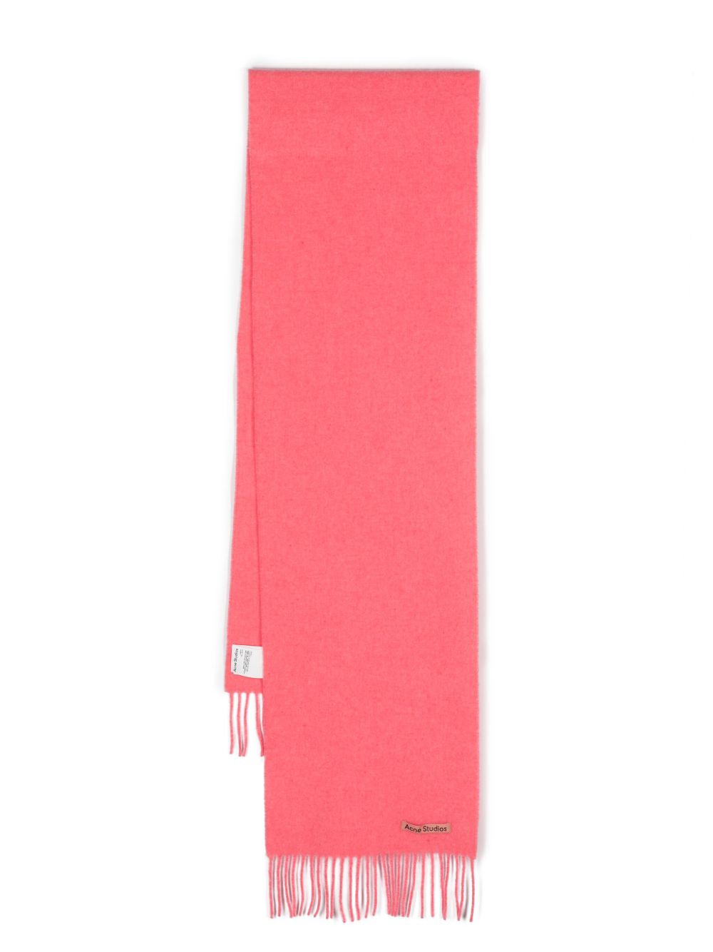 Acne Studios logo贴花羊毛围巾 - 粉色