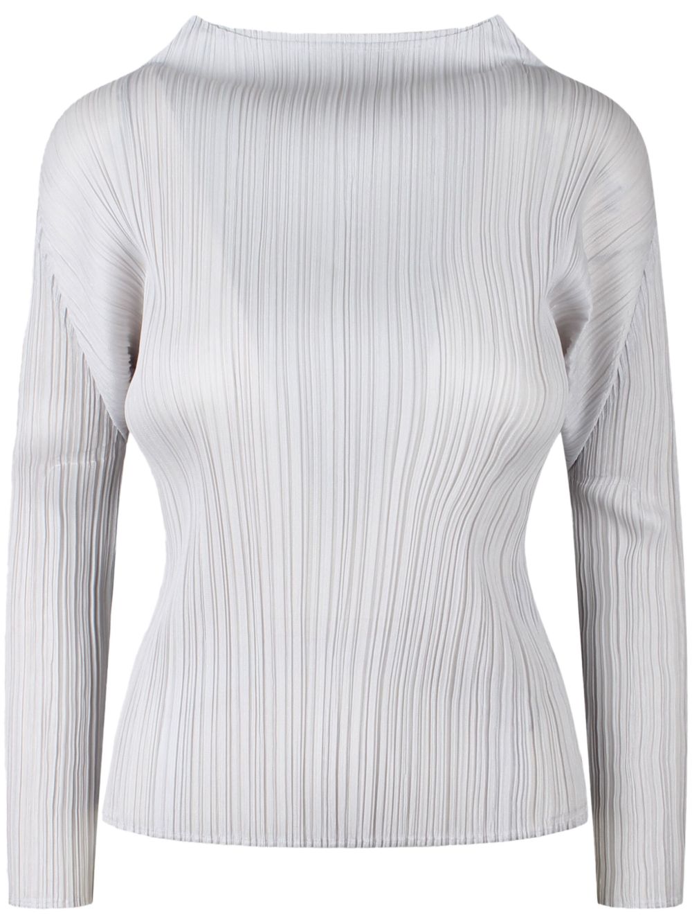 Pleats Please Issey Miyake 细褶效果上衣 - 灰色