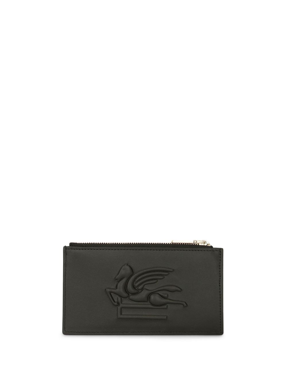 ETRO Pegaso 图案压纹皮质卡夹 - 黑色