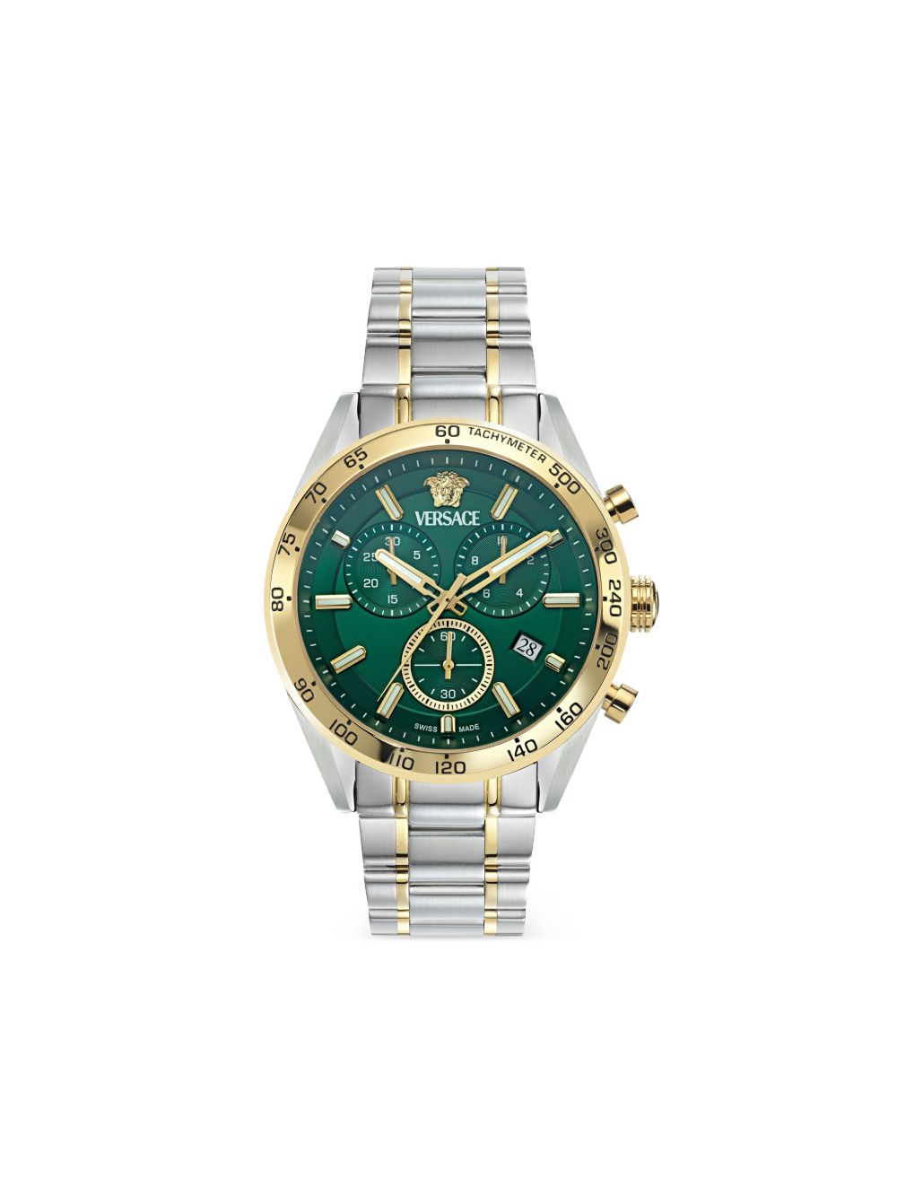 Versace V-Code Chronograph 41毫米腕表 - 绿色