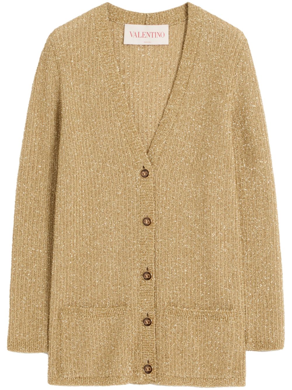 Valentino Garavani Lurex 开衫 - 金色