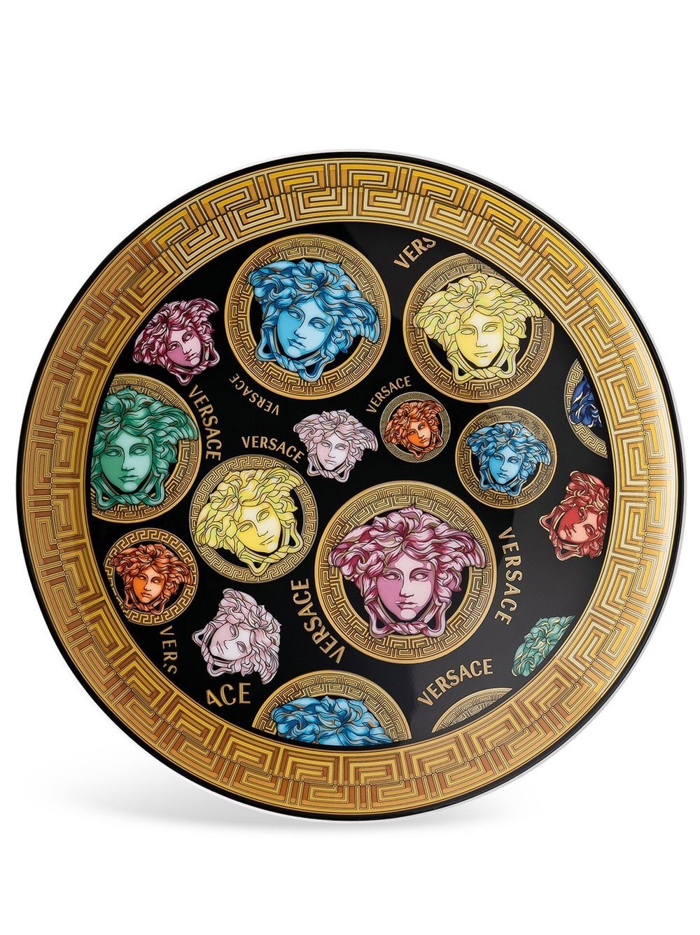 Versace 范思哲 Medusa Amplified 陶瓷餐盘 - 黑色