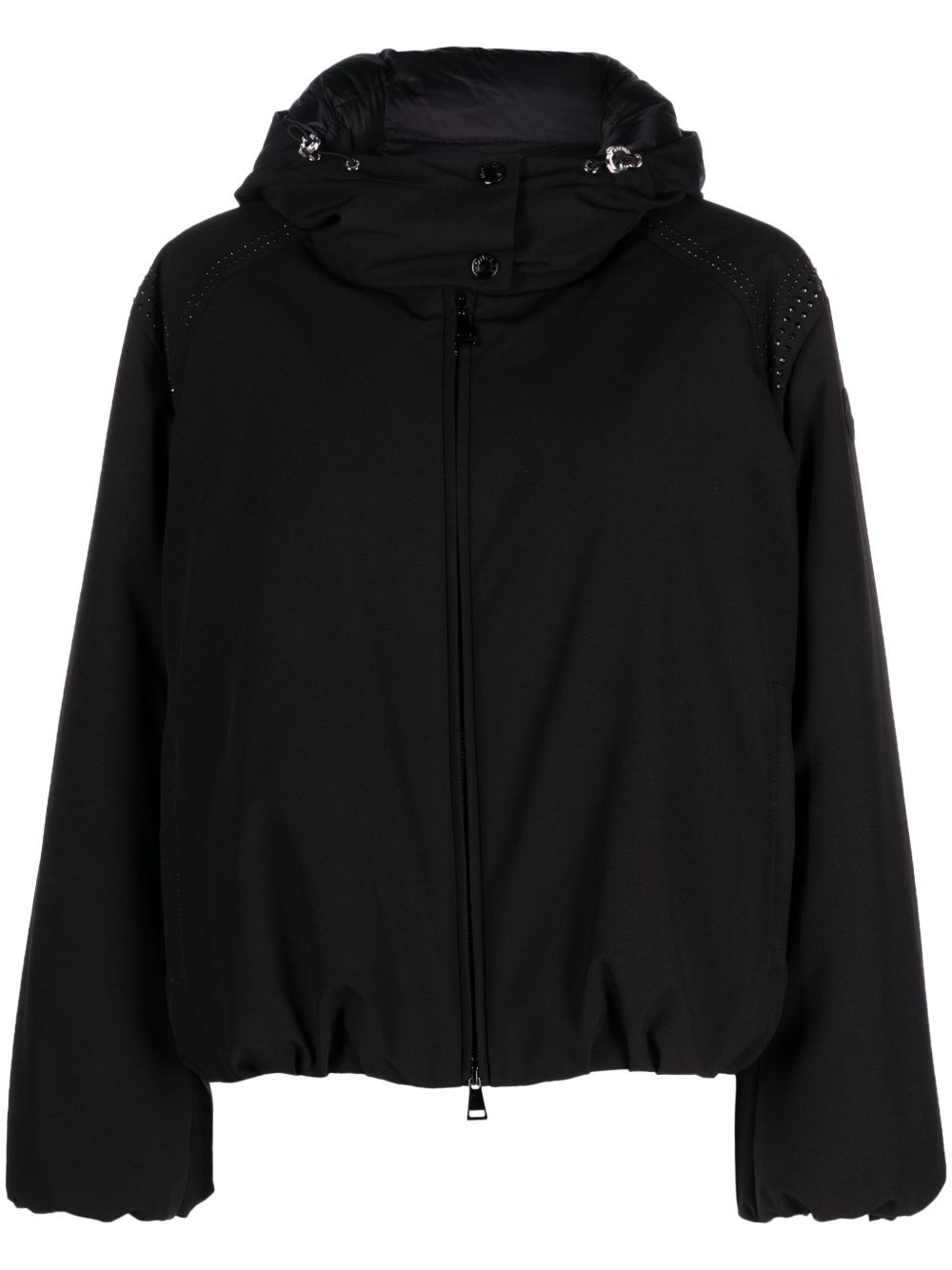 Moncler Martinet 水钻镶嵌连帽夹克 - 黑色