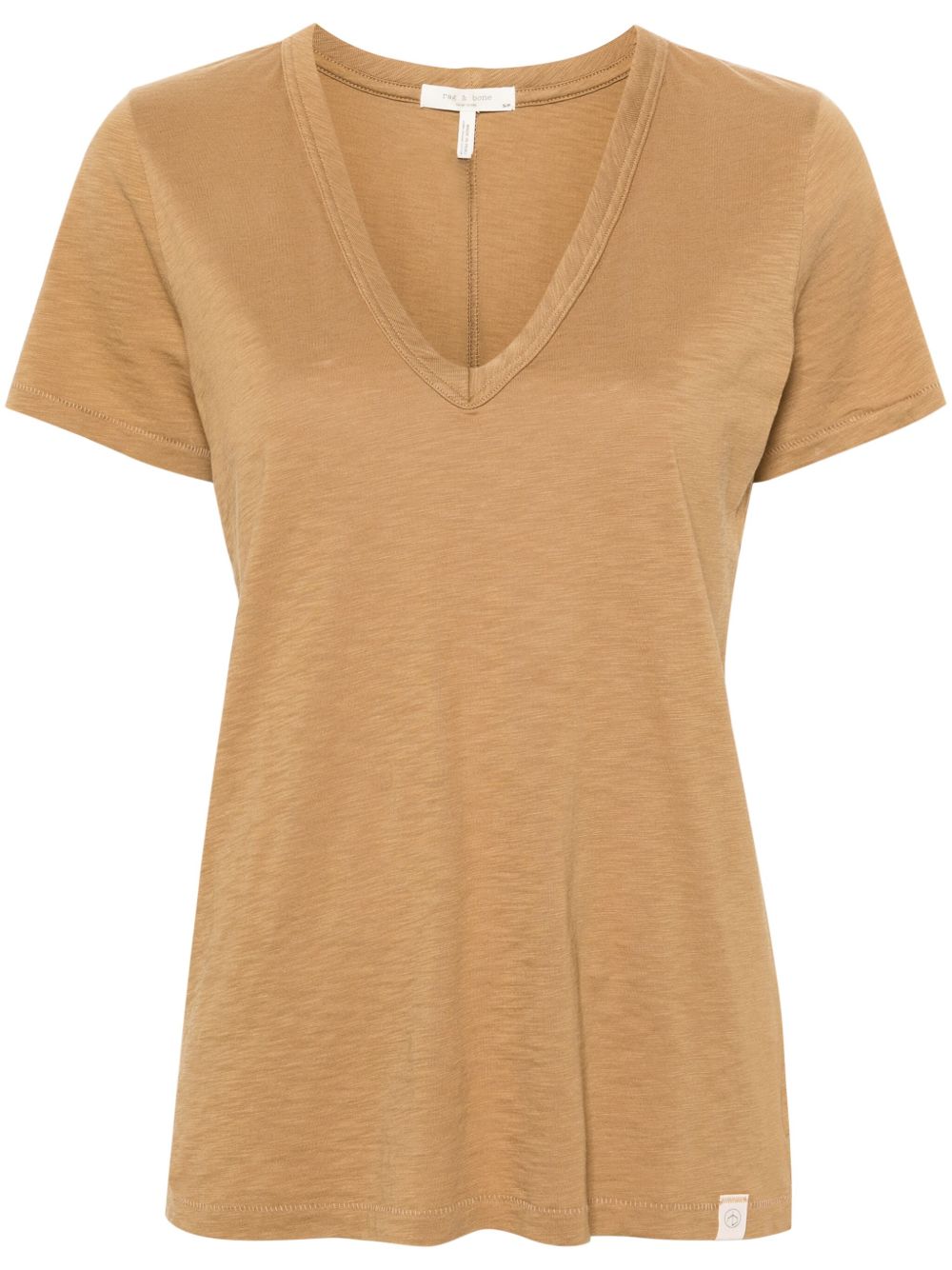 rag & bone Slub V领T恤 - 褐色