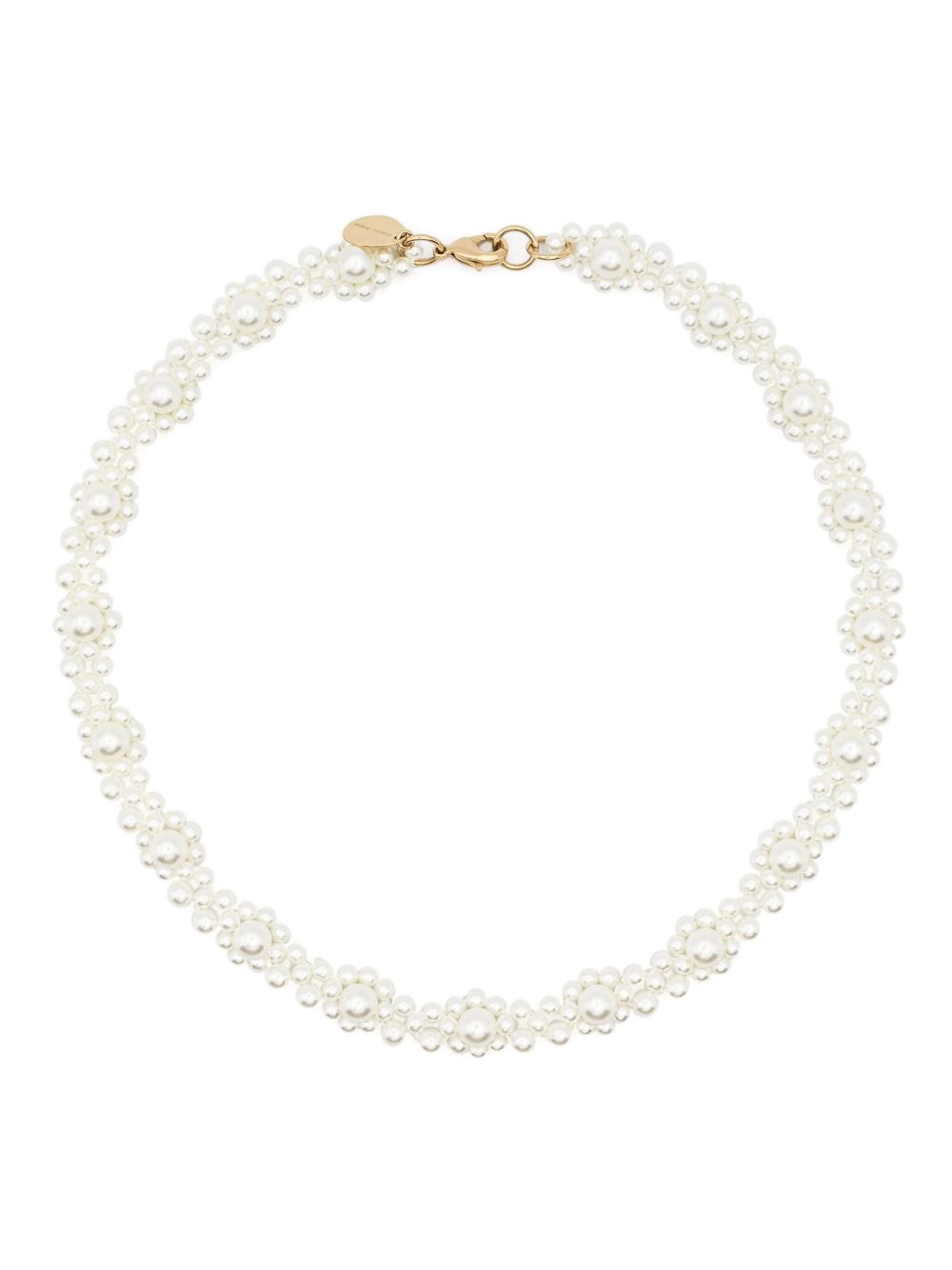 Simone Rocha Daisy 人造珍珠项链 - 中性色