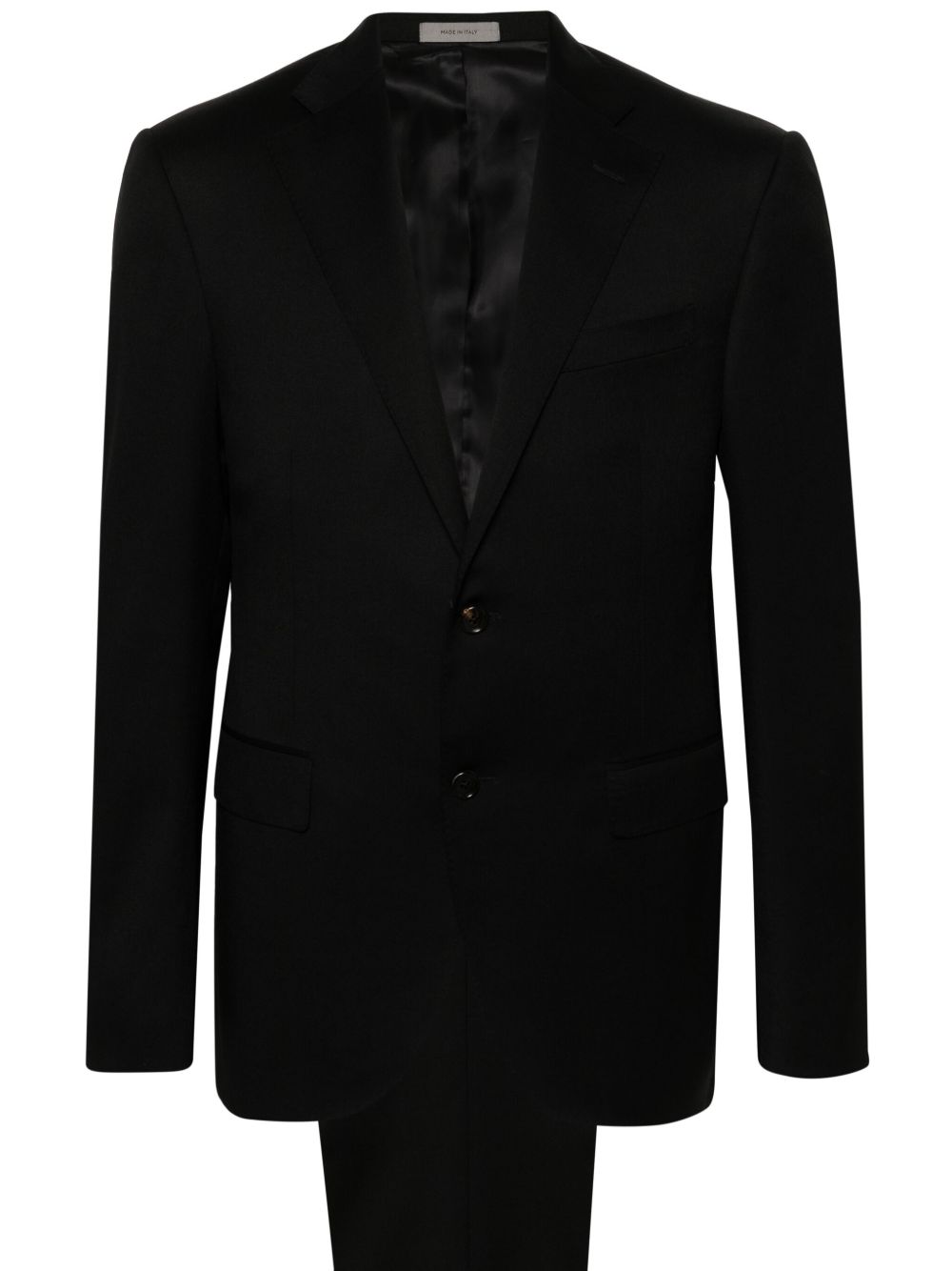 Corneliani 单排扣西装套装 - 黑色