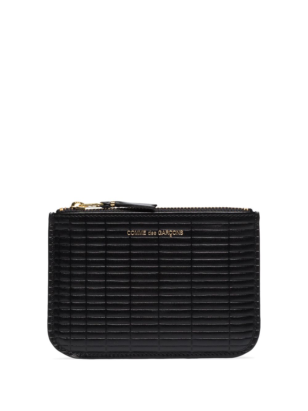 Comme Des Garçons Wallet 纹理皮质钱包 - 黑色