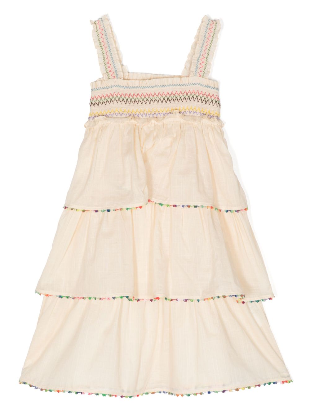 ZIMMERMANN Kids Junie 分层式棉连衣裙 - 黄色