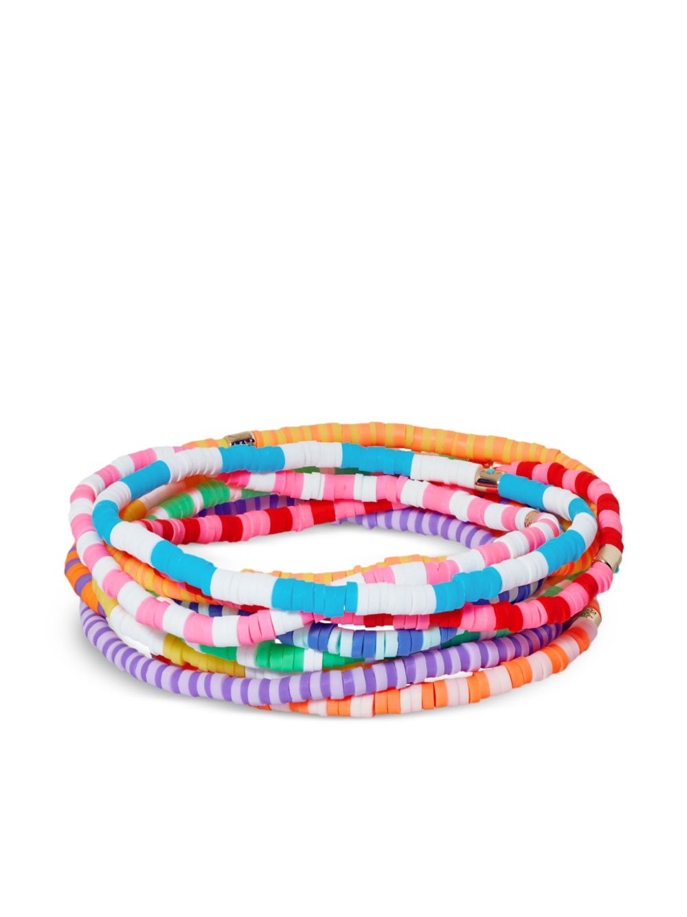Roxanne Assoulin Technicolor Stripe 手链（10件装） - 蓝色