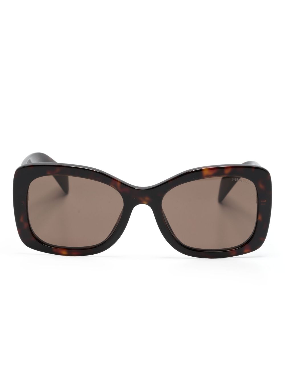 Prada Eyewear 方框太阳眼镜 - 褐色