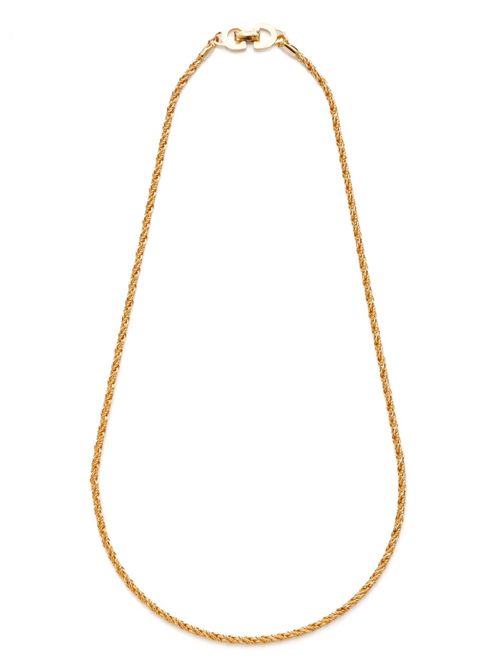 Christian Dior Pre-Owned 绳编链式项链（典藏款） - 金色