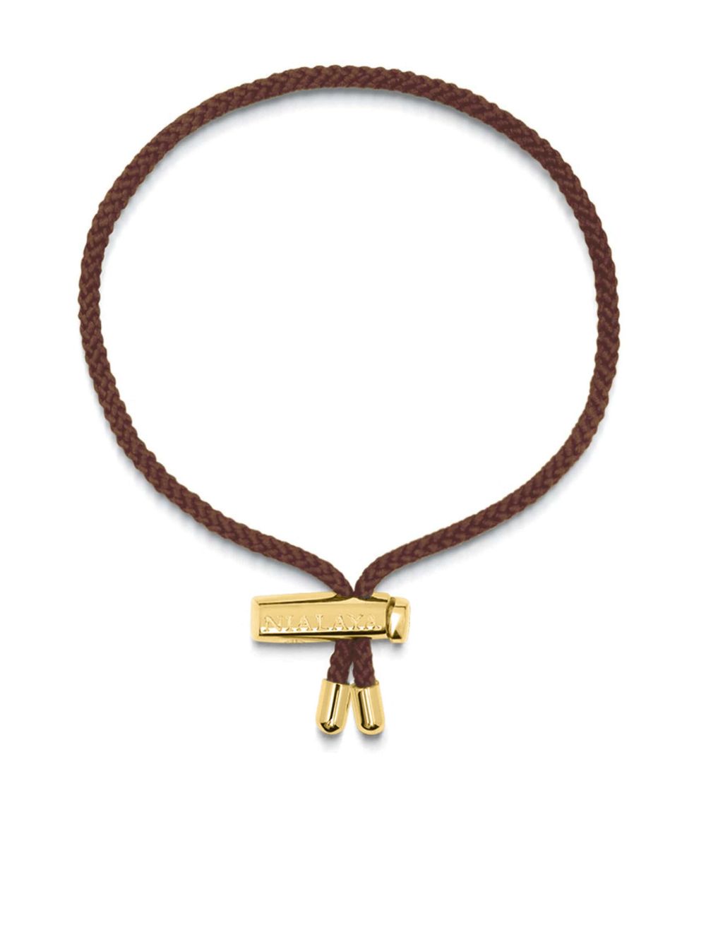 Nialaya Jewelry 条状吊饰绳结手链 - 褐色