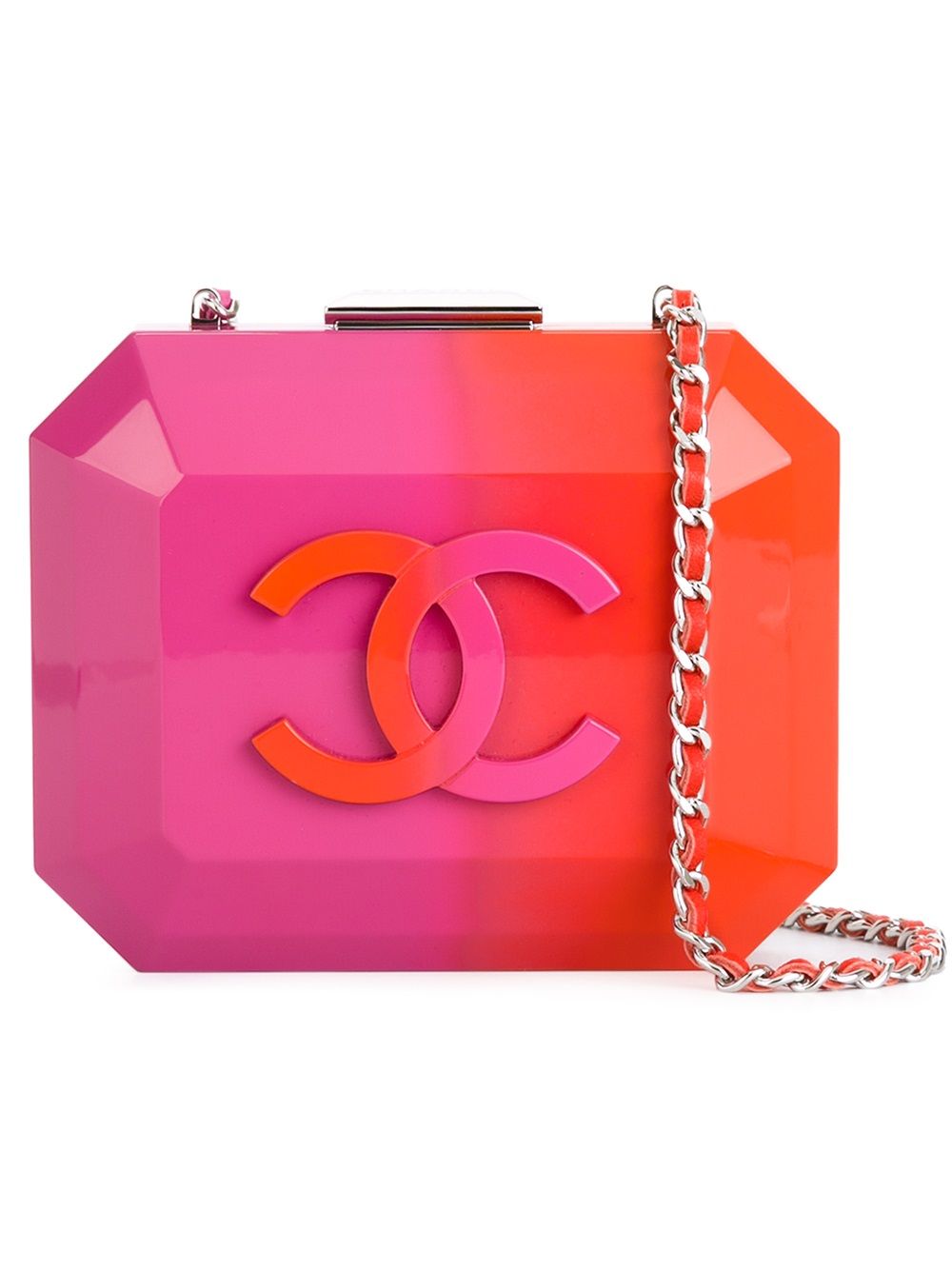 CHANEL Pre-Owned 塑料logo手拿包（典藏款） - 黄色