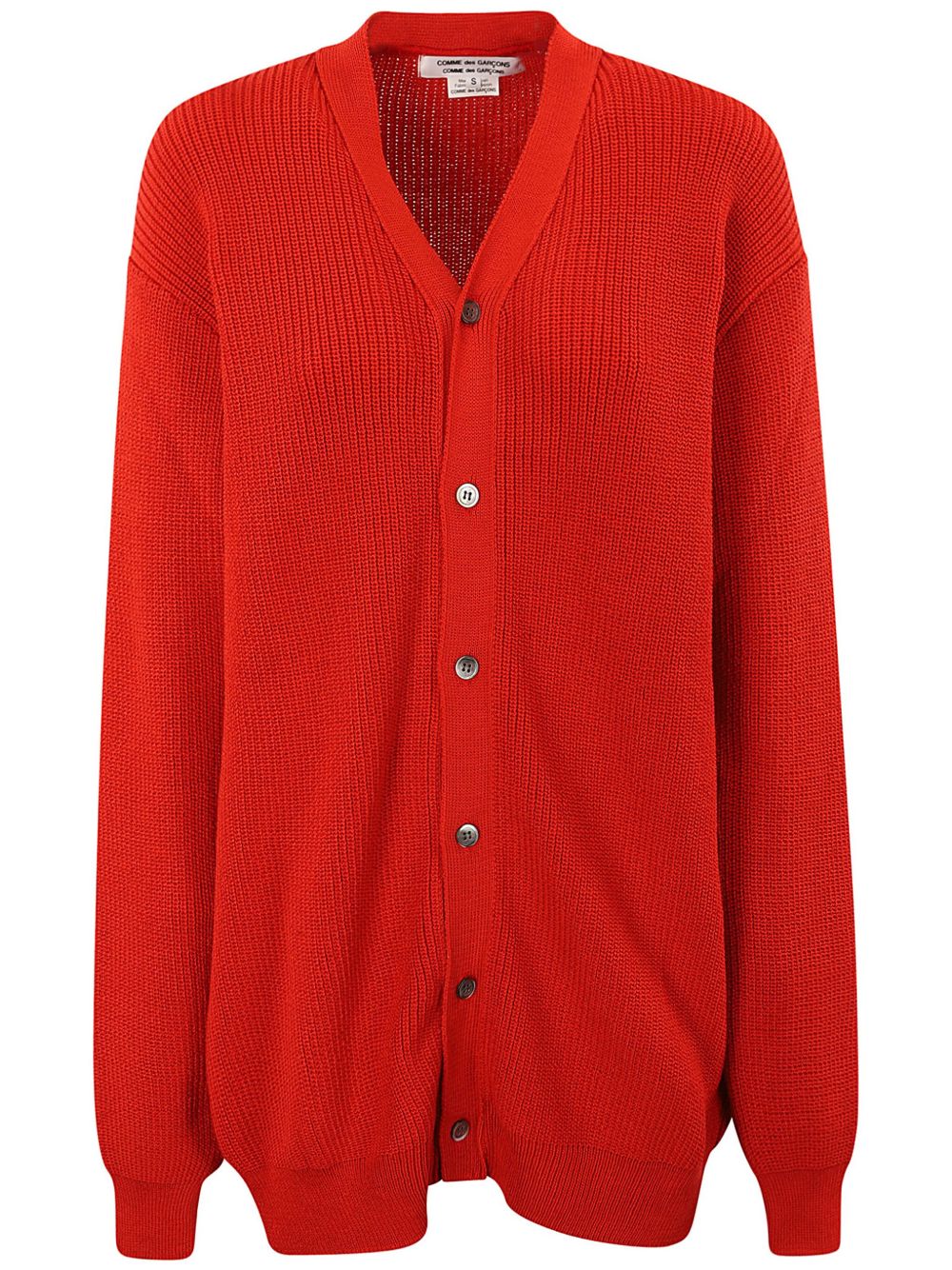 Comme Des Garçons Comme Des Garçons V领搭扣开衫 - 红色