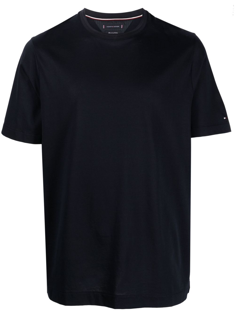 Tommy Hilfiger logo刺绣棉T恤 - 蓝色