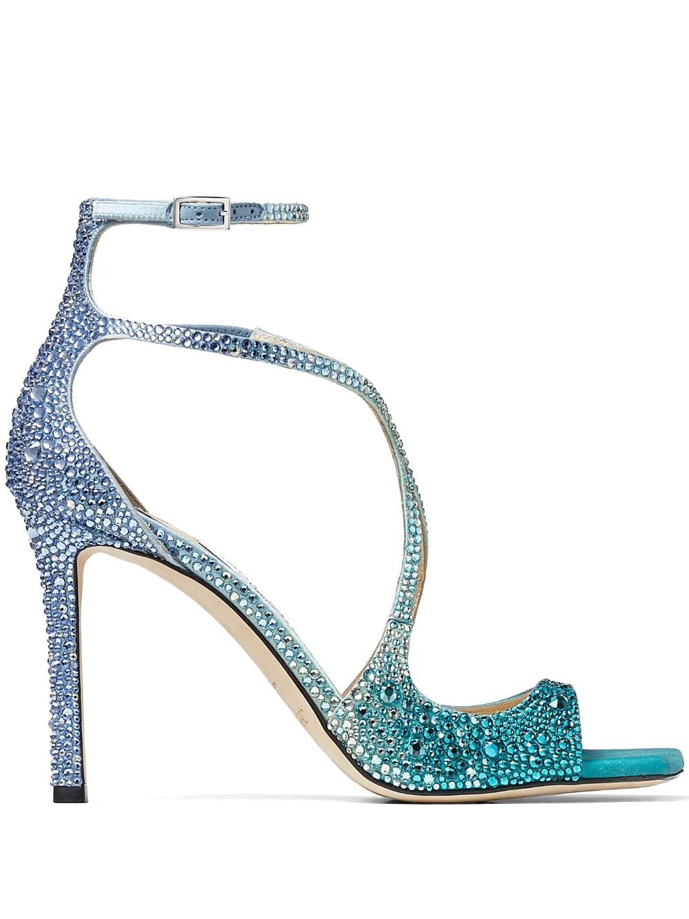 Jimmy Choo Azia 晶饰凉鞋 - 蓝色