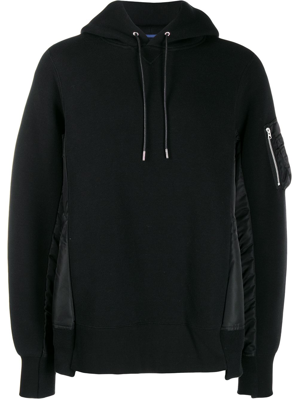 sacai Sponge Sweat X MA-1连帽衫 - 黑色