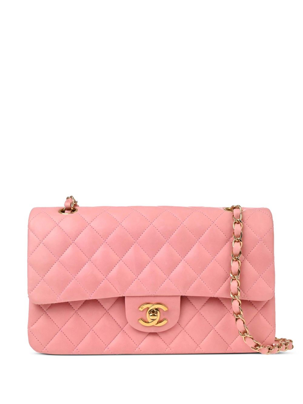 CHANEL Pre-Owned Classic Double Flap 中号单肩包（2005年典藏款） - 粉色