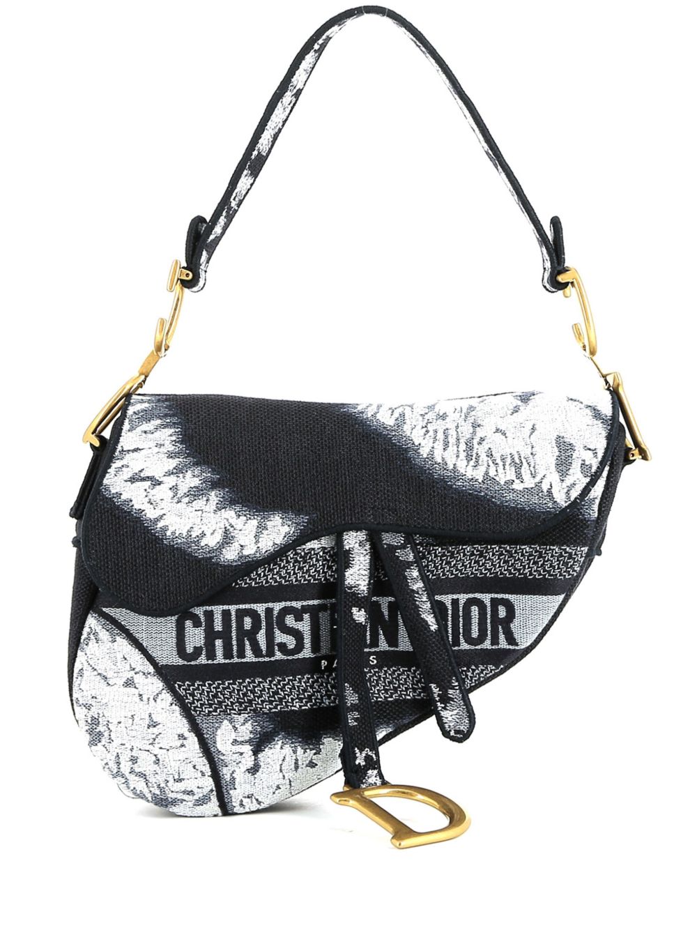 Christian Dior Pre-Owned Saddle 帆布手提包（2020年典藏款） - 蓝色