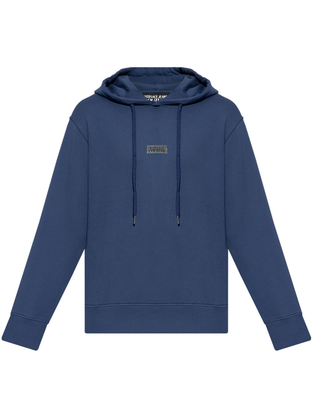 Versace Jeans Couture logo标牌连帽衫 - 蓝色