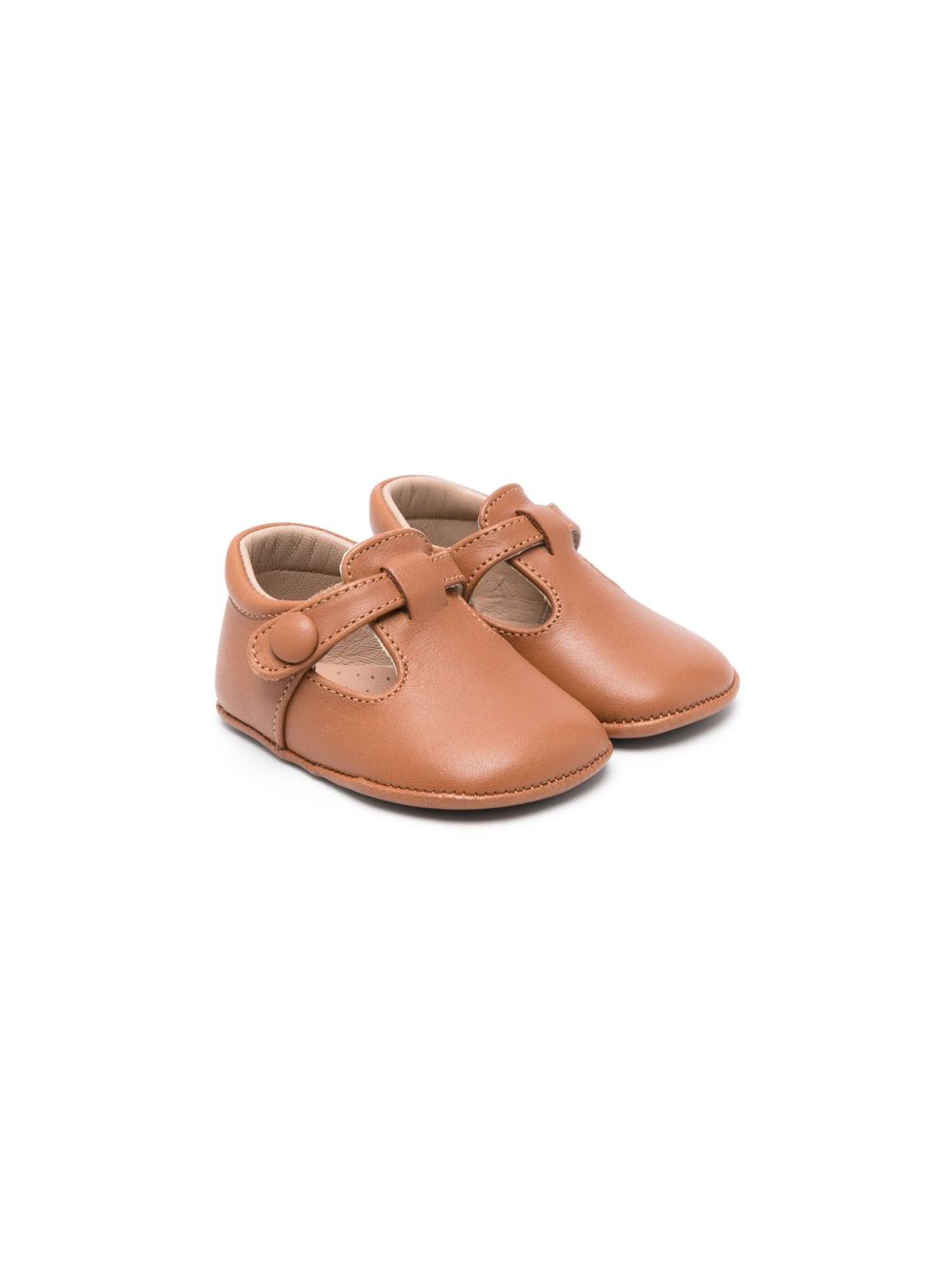Eli1957 Classic T-Strap Cucada 皮质凉鞋 - 褐色