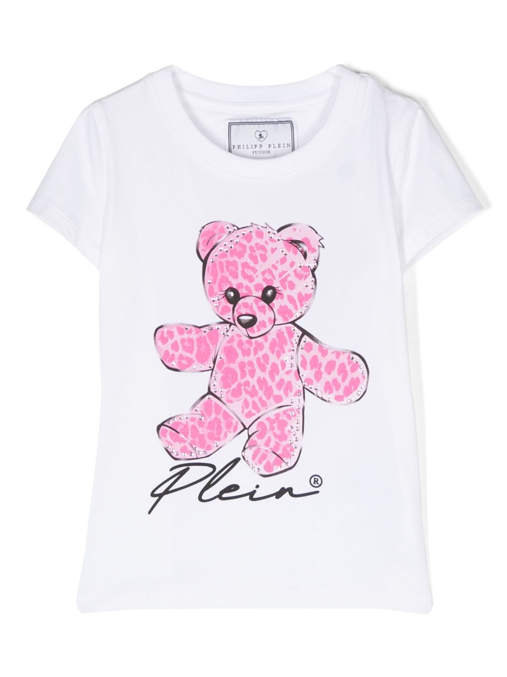 Philipp Plein Junior 图案印花短袖T恤 - 白色