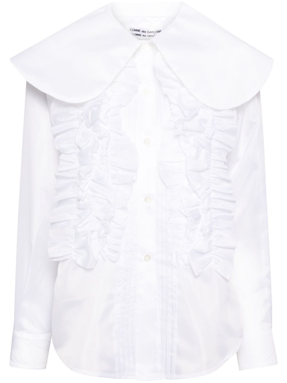 Comme Des Garçons Comme Des Garçons 荷叶边衬衫 - 白色