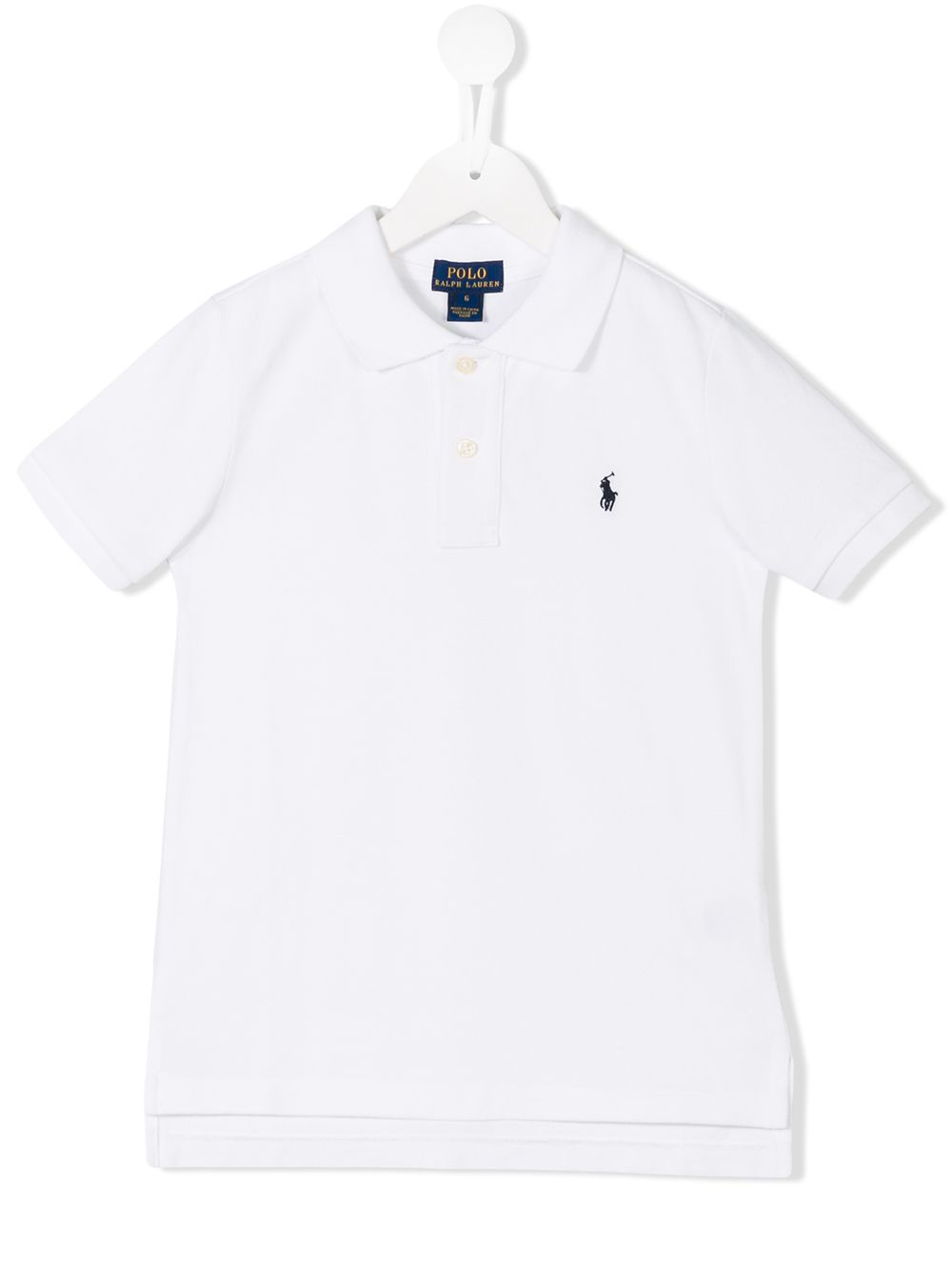 POLO RALPH LAUREN KIDS 刺绣logo polo衫 - 白色