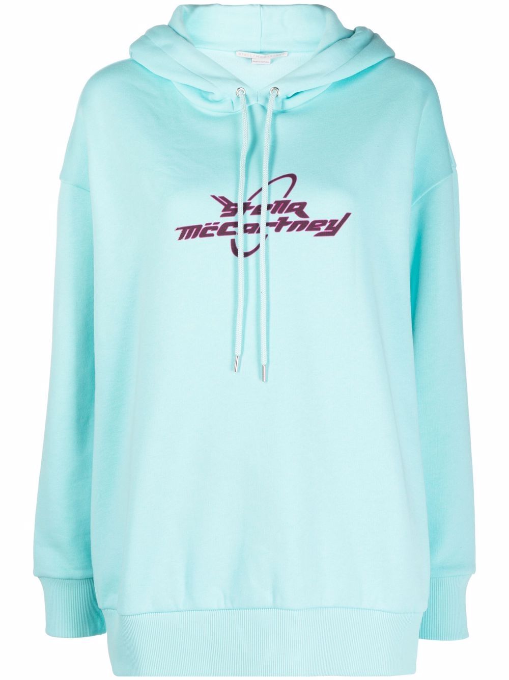 Stella McCartney 斯特拉·麦卡特尼 logo印花长袖连帽衫 - 蓝色