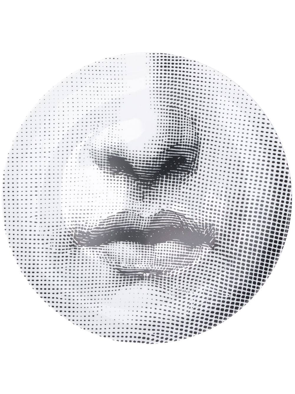 Fornasetti Face 印花陶瓷盘 - 白色