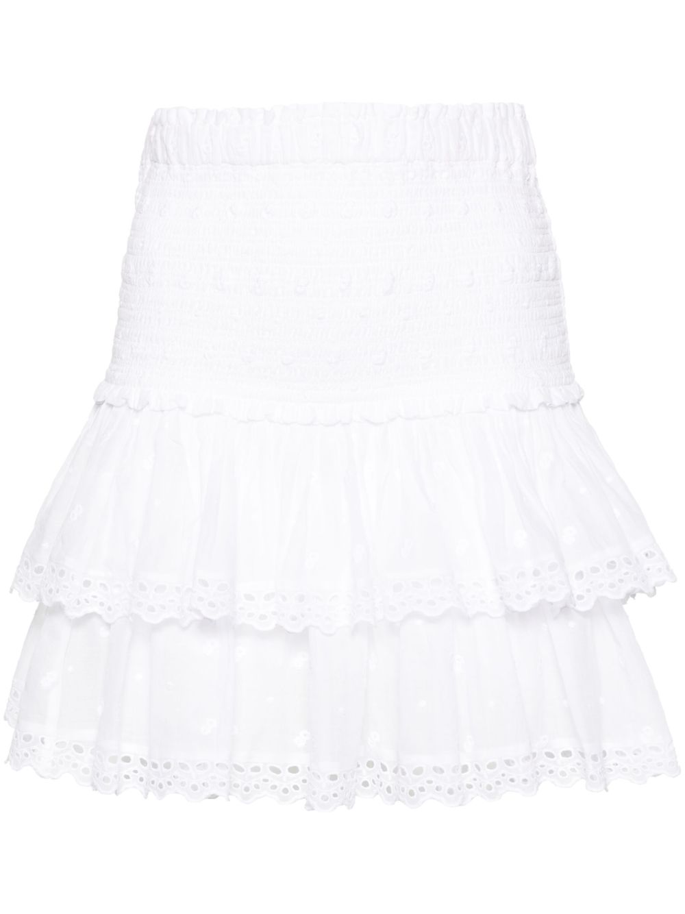 MARANT ÉTOILE Tinaomi 马德拉刺绣迷你半身裙 - 白色