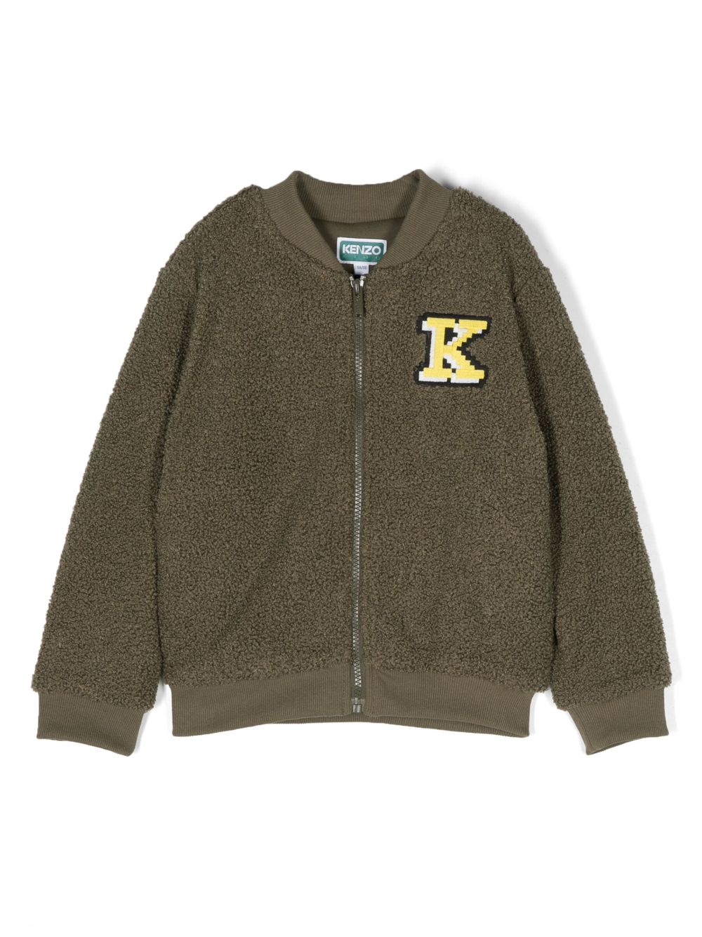 Kenzo Kids logo刺绣飞行员夹克 - 绿色