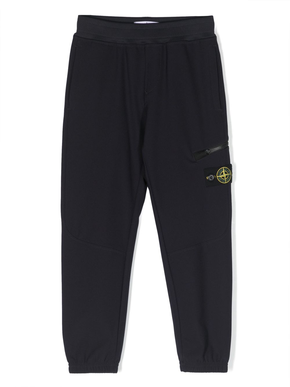 Stone Island Junior 罗盘贴花棉运动裤 - 黑色