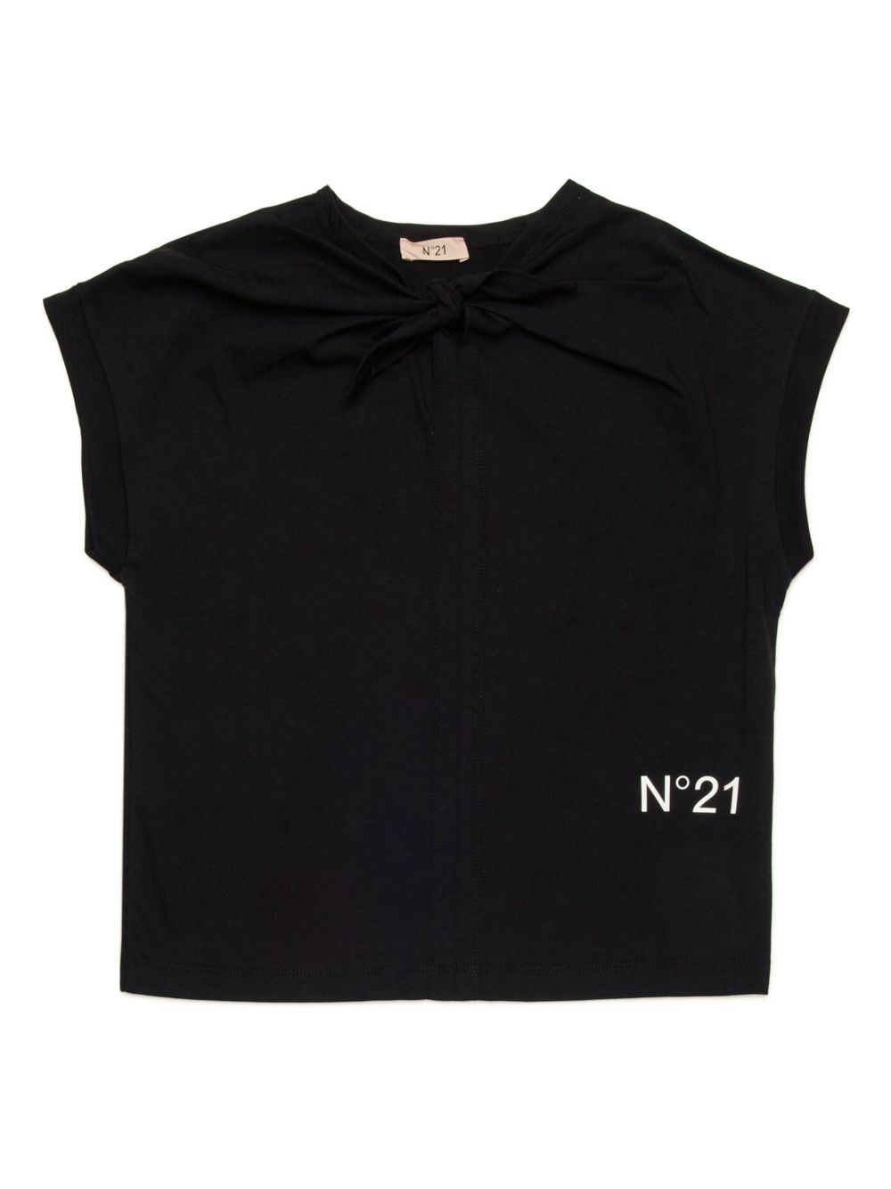 Nº21 Kids logo印花T恤 - 黑色
